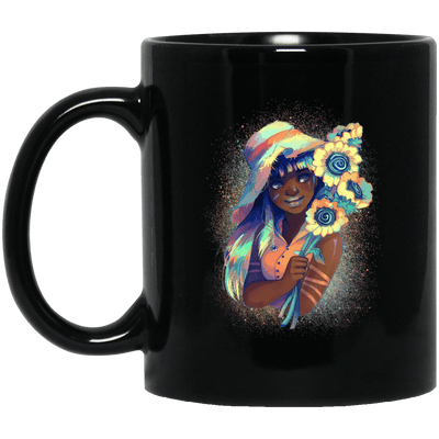 BigProStore Pretty Black Girl Mug African American Coffee Cup For Melanin Pride BM11OZ 11 oz. Black Mug / Black / One Size Coffee Mug
