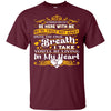 BigProStore You Will Be Living In My Heart Dad Mom T-Shirt Fathers Day In Heaven G200 Gildan Ultra Cotton T-Shirt / Maroon / S T-shirt