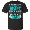 BigProStore A Big Piece Of My Heart Is My Dad In Heaven T-Shirt Father's Day Gift G200 Gildan Ultra Cotton T-Shirt / Black / S T-shirt