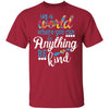 Autism Shirts In A World You Can Be Anything Be Kind Autism Awareness Puzzle Design