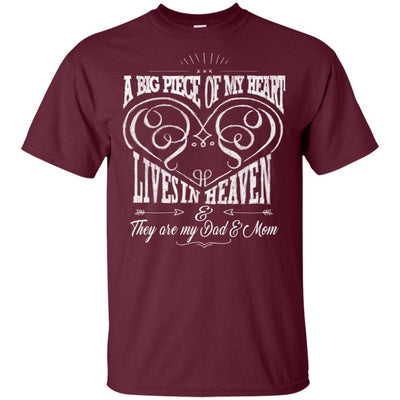 BigProStore They Are My Dad And Mom Angels T-Shirt Missing Parents In Heave Gift G200 Gildan Ultra Cotton T-Shirt / Maroon / S T-shirt