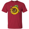 Sunflower Police T-Shirt Cool Thin Blue Line Flag Cop Tee Gift Idea