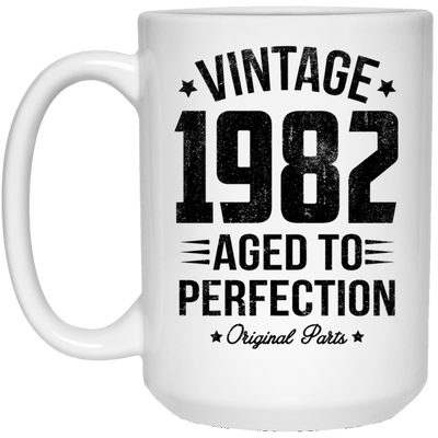 BigProStore Vintage 1982 Aged To Perfection Coffee Mug Gifts 21504 15 oz. White Mug / White / One Size Coffee Mug