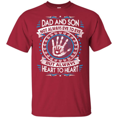 BigProStore Dad And Son Heart To Heart Forever T-Shirt Cool Father's Day Gift Idea G200 Gildan Ultra Cotton T-Shirt / Cardinal / S T-shirt