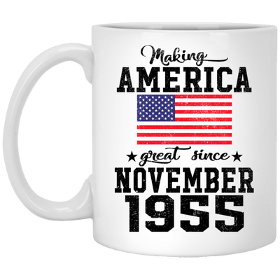 BigProStore Make America Great Since November 1955 XP8434 11 oz. White Mug / White / One Size Coffee Mug