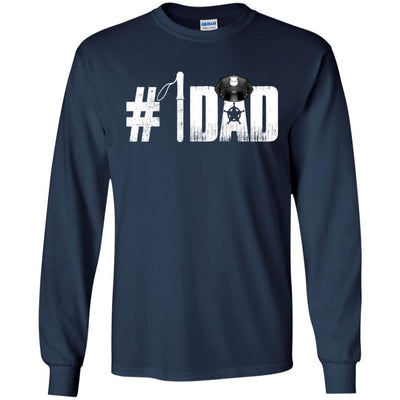 Number One Dad In The World Police T-Shirt Law Enforcement Gift Idea