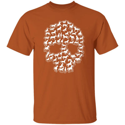 BigProStore Horse Lover Shirt Horse in Skull Design Halloween Gift Idea Horse Lover T-Shirt Texas Orange / S T-Shirts