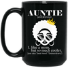 BigProStore Black Auntie Funny Coffee Mug African American Cup For Melanin Women BM15OZ 15 oz. Black Mug / Black / One Size Coffee Mug