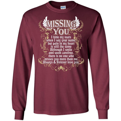 Missing You Quote I Love My Daddy T-Shirt Cool Father's Day Gift Idea