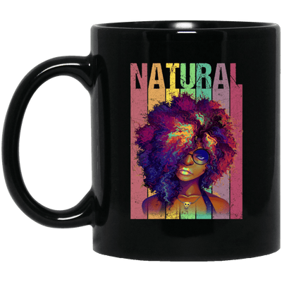 BigProStore Naturual Hair Mug African American Coffee Cup For Melanin Afro Girl BM11OZ 11 oz. Black Mug / Black / One Size Coffee Mug