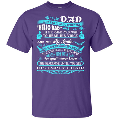 BigProStore Hello Dad Missing My Daddy In Heaven Father's Day Loss Father T-Shirt G200 Gildan Ultra Cotton T-Shirt / Purple / S T-shirt