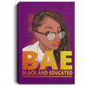 BigProStore African American Canvas Wall Art BAE Black And Educated Afro Lady Canvas Black Art Living Room Decor CANPO75 Portrait Canvas .75in Frame / Purple / 8" x 12" Apparel