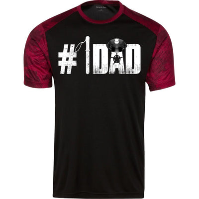 Number One Dad In The World Police T-Shirt Law Enforcement Gift Idea