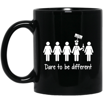 BigProStore Nurse Mug Dare To Be Different Funny Coffee Cup Nursing Gifts BM11OZ 11 oz. Black Mug / Black / One Size Coffee Mug