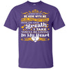 BigProStore You Will Be Living In My Heart Dad Mom T-Shirt Fathers Day In Heaven G200 Gildan Ultra Cotton T-Shirt / Purple / S T-shirt
