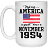 BigProStore Make America Great Since November 1954 21504 15 oz. White Mug / White / One Size Coffee Mug