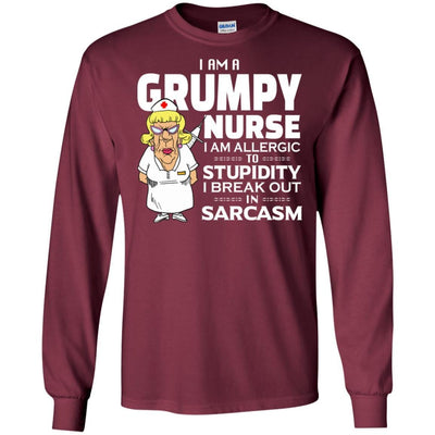 I Am A Grumpy Nurse Cute Nursing Sayings T-Shirt Funny Quote Design