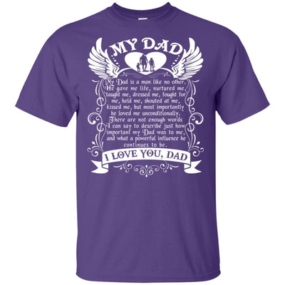 BigProStore I Love You Daddy T-Shirt Remembering Dad On His Death Anniversary Gift G200 Gildan Ultra Cotton T-Shirt / Purple / S T-shirt