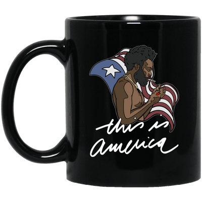 BigProStore This Is America Mug Women Men Pro Black African American Pride Gift BM11OZ 11 oz. Black Mug / Black / One Size Coffee Mug