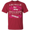 BigProStore A Big Piece Of My Heart Lives In Heaven Is My Angel Grandson T-Shirt G200 Gildan Ultra Cotton T-Shirt / Cardinal / S T-shirt