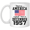 BigProStore Make America Great Since December 1957 XP8434 11 oz. White Mug / White / One Size Apparel