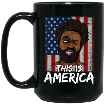 BigProStore This Is America African American Pride Coffee Mug Pro Black Women Men BM15OZ 15 oz. Black Mug / Black / One Size Coffee Mug