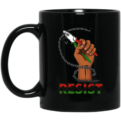 BigProStore Resist Mug African American Coffee Cup Pro Black Melanin Women Design BM11OZ 11 oz. Black Mug / Black / One Size Coffee Mug