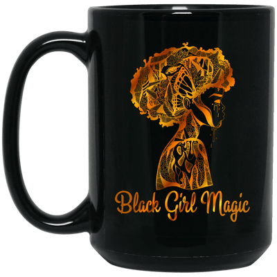 BigProStore Black Girl Magic Coffee Mug African American Melanin Afro Women Design BM15OZ 15 oz. Black Mug / Black / One Size Coffee Mug