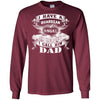 BigProStore I Have A Guardian Angel In Heaven He Is My Dad Missing Daddy T-Shirt G240 Gildan LS Ultra Cotton T-Shirt / Maroon / S T-shirt