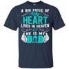 BigProStore A Big Piece Of My Heart Is My Dad In Heaven T-Shirt Father's Day Gift G200 Gildan Ultra Cotton T-Shirt / Navy / S T-shirt