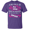 BigProStore A Big Piece Of My Heart Lives In Heaven Is My Angel Dad Mom T-Shirt G200 Gildan Ultra Cotton T-Shirt / Purple / S T-shirt