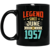 Legend Born June 1957 Coffee Mug 62nd Birthday Gifts