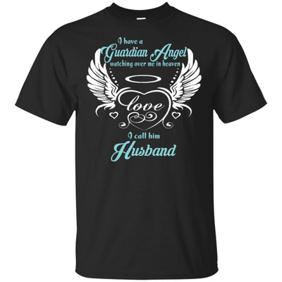 BigProStore My Husband My Guardian Angel In Heaven T-Shirt Father's Day Gift Idea G200 Gildan Ultra Cotton T-Shirt / Black / S T-shirt