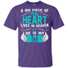 BigProStore A Big Piece Of My Heart Is My Dad In Heaven T-Shirt Father's Day Gift G200 Gildan Ultra Cotton T-Shirt / Purple / S T-shirt