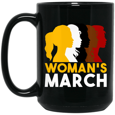 BigProStore Woman's March Black History Month Mug Melanin Women Afro Pride Cup Gift BM15OZ 15 oz. Black Mug / Black / One Size Coffee Mug