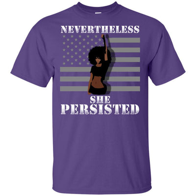 BigProStore African American Black Girl Magic Nevertheless She Persisted T-Shirt G200 Gildan Ultra Cotton T-Shirt / Purple / S T-shirt