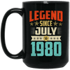 Legend Born July 1980 Coffee Mug 39th Birthday Gifts
