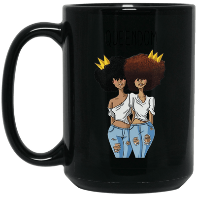 BigProStore Queendom Mug African American Coffee Cup For Pro Black Melanin Women BM15OZ 15 oz. Black Mug / Black / One Size Coffee Mug