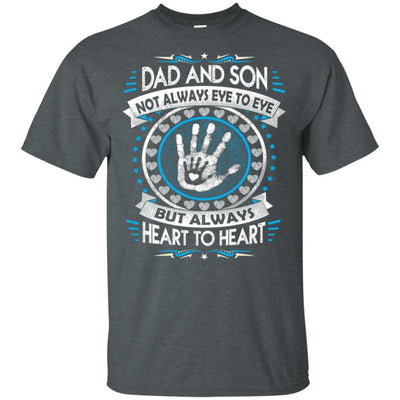 BigProStore Dad And Son Heart To Heart Forever T-Shirt Cool Father's Day Gift Idea G200 Gildan Ultra Cotton T-Shirt / Dark Heather / S T-shirt