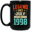 Legend Born July 1998 Coffee Mug 21st Birthday Gifts