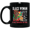 BigProStore It All Depends On You Pro Black Women Coffee Mug African American Girl BM11OZ 11 oz. Black Mug / Black / One Size Coffee Mug