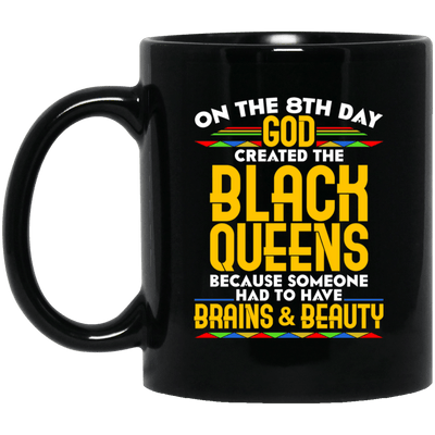 BigProStore On The 8Th Day God Created The Black Queen African American Coffee Mug BM11OZ 11 oz. Black Mug / Black / One Size Coffee Mug