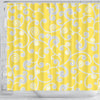 BigProStore Bathroom Curtain Elegant Yellow And Gray Scroll Pattern Shower Curt Small Bathroom Decor Ideas Lemon Shower Curtain / Small (165x180cm | 65x72in) Lemon Shower Curtain