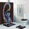 BigProStore Elephant Shower Curtain Colorful Water Color Elephant Bathroom Set 4pcs Wildlife Bathroom Decor BPS8287 Standard (180x180cm | 72x72in) Bathroom Sets