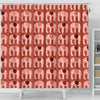 BigProStore Elephant Bathroom Decor Elephant Pattern Pink Red Fantasy Fabric Bath Bathroom Sets Shower Curtain / Small (165x180cm | 65x72in) Shower Curtain