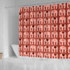 BigProStore Elephant Bathroom Decor Elephant Pattern Pink Red Fantasy Fabric Bath Bathroom Sets Shower Curtain