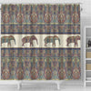 BigProStore Elephant Shower Curtains Elephants Kashmir Pattern Tribal Boho Bohemian Home Bath Decor Shower Curtain / Small (165x180cm | 65x72in) Shower Curtain