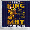 BigProStore Fancy A Black King Was Born In May Shower Curtains African American Afrocentric Bathroom Accessories BPS216 Shower Curtain
