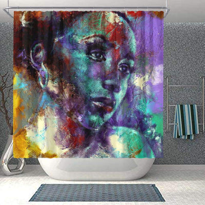 BigProStore Fancy African American Art Shower Curtains Black Girl Bathroom Decor Idea BPS0258 Small (165x180cm | 65x72in) Shower Curtain