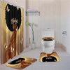 BigProStore Fancy African American Black Art Melanin Woman Bathroom Shower Curtain Set 4pcs Nice African Bathroom Accessories BPS3900 Standard (180x180cm | 72x72in) Bathroom Sets